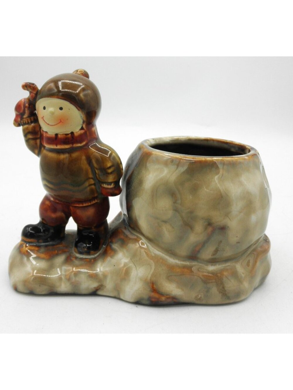 Yankee Candle Little Girl Snowsuit Bird Snow Ball Votive Holder RONNIE WALTER